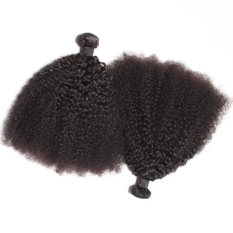 Mongolian Afro Kinky Curly Bundles Human Hair Extension Remy 3 bundles Deal Curly Human Hair Bundles For Women Natural Black