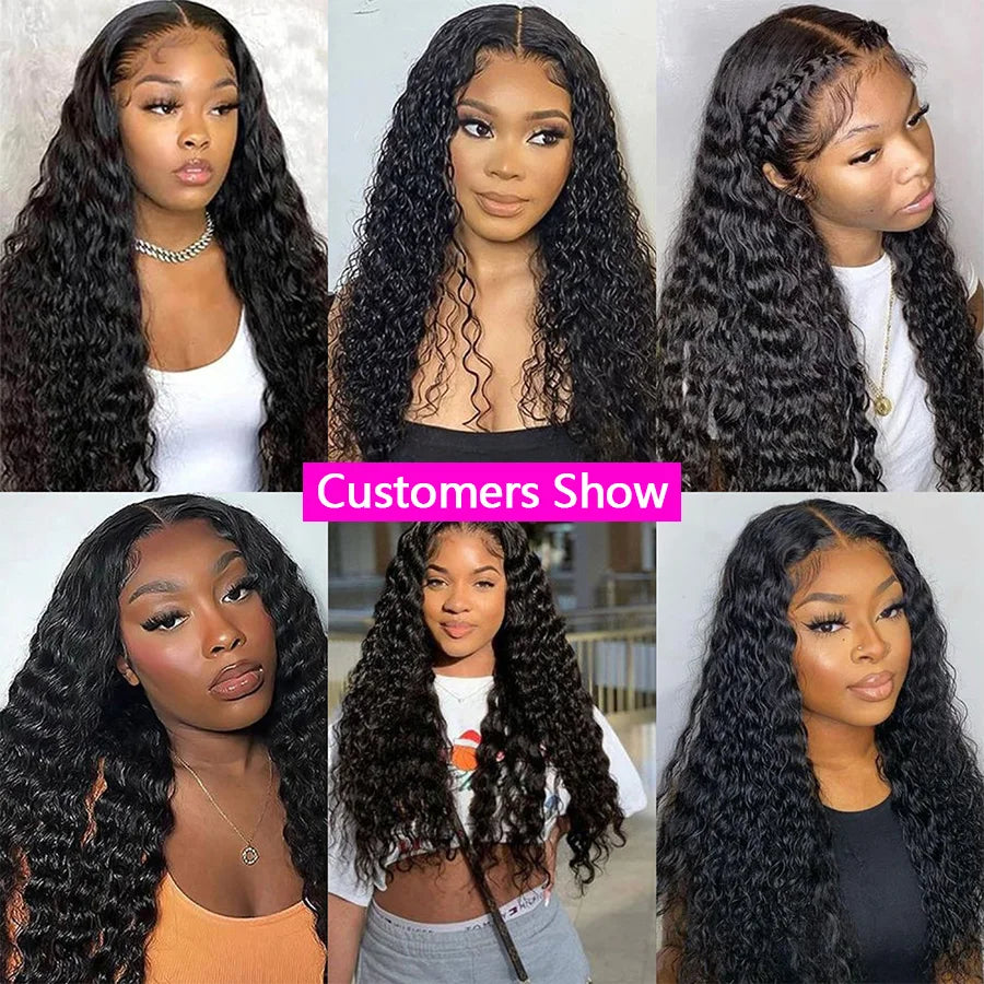 Deep Wave Bundles 100% Human Hair 28 30 32 Inch Curly Hair Extensions For Women Brazilian Remy Weaving Raw Human Hair Bundles