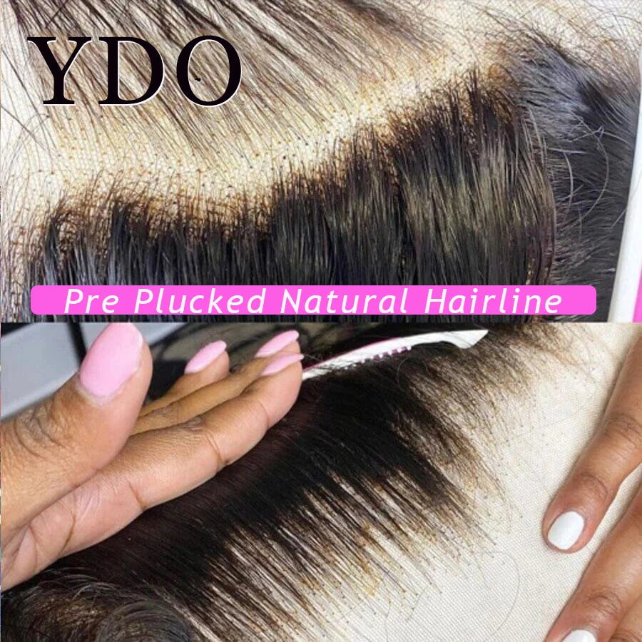 HD Lace 5x5 13x6 HD Lace Frontal Only Melt Skin Straight Hair Pre Plucked invisible 13x4 HD Transparent Lace Front Closure Only