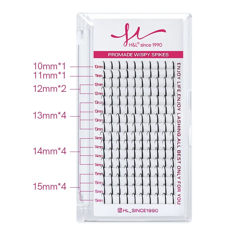 Wispy Fairy Eyelashes Individual Cluster Spikes Lash Wispy Premade Russian Matte Promade Wispy Spikes False Eyelash Extensiones