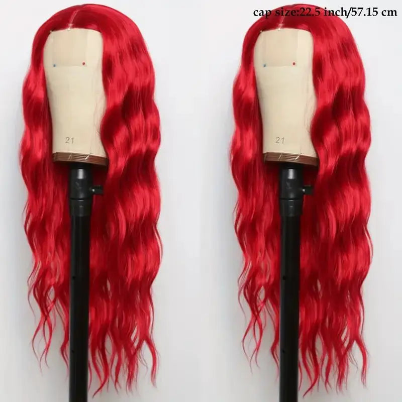 Synthetic Wig With Centre Parting, Long Curls, Fashionable And Voluminous, Lightweight And Breathable, Full Head Cover.