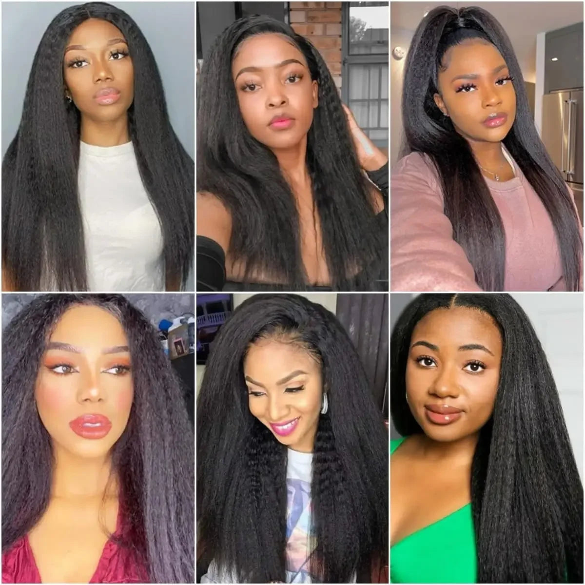 Kinky Straight Hair Bundles 100% Human Hair Extensions for Woman Cheap Yaki Straight Hair 1/3/4 Bundle Deals Natural Hair Weave