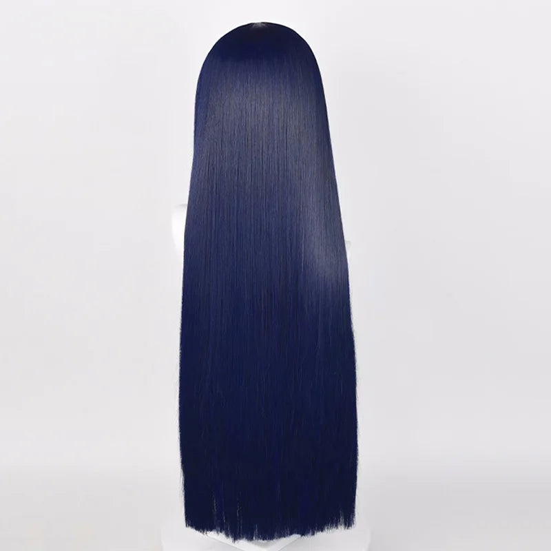 Synthetic Wig New! Anime Hyuga Hinata Straight Synthetic Hair Neat Bang Cosplay Wigs