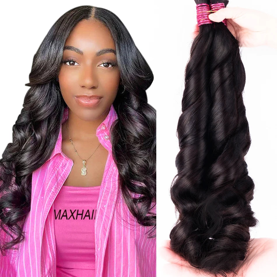 100% Human Hair Bulk Cabelo Humano No Weft Unprocessed Human Hair Boho Braids Braiding Loose Body Wave Curly Bundles Human Hair