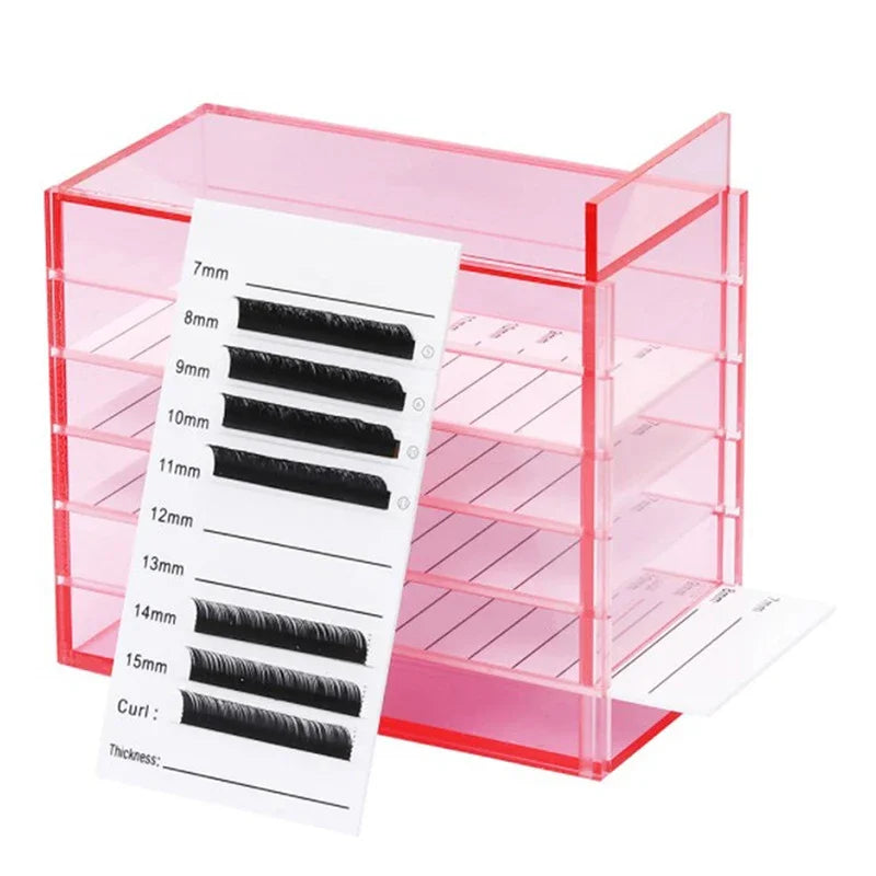 1Pcs Eyelash Extensions Storage Box 5 Layers Acrylic Pallet Lash Organizer Holder Display Stand Makeup Tools Supplies