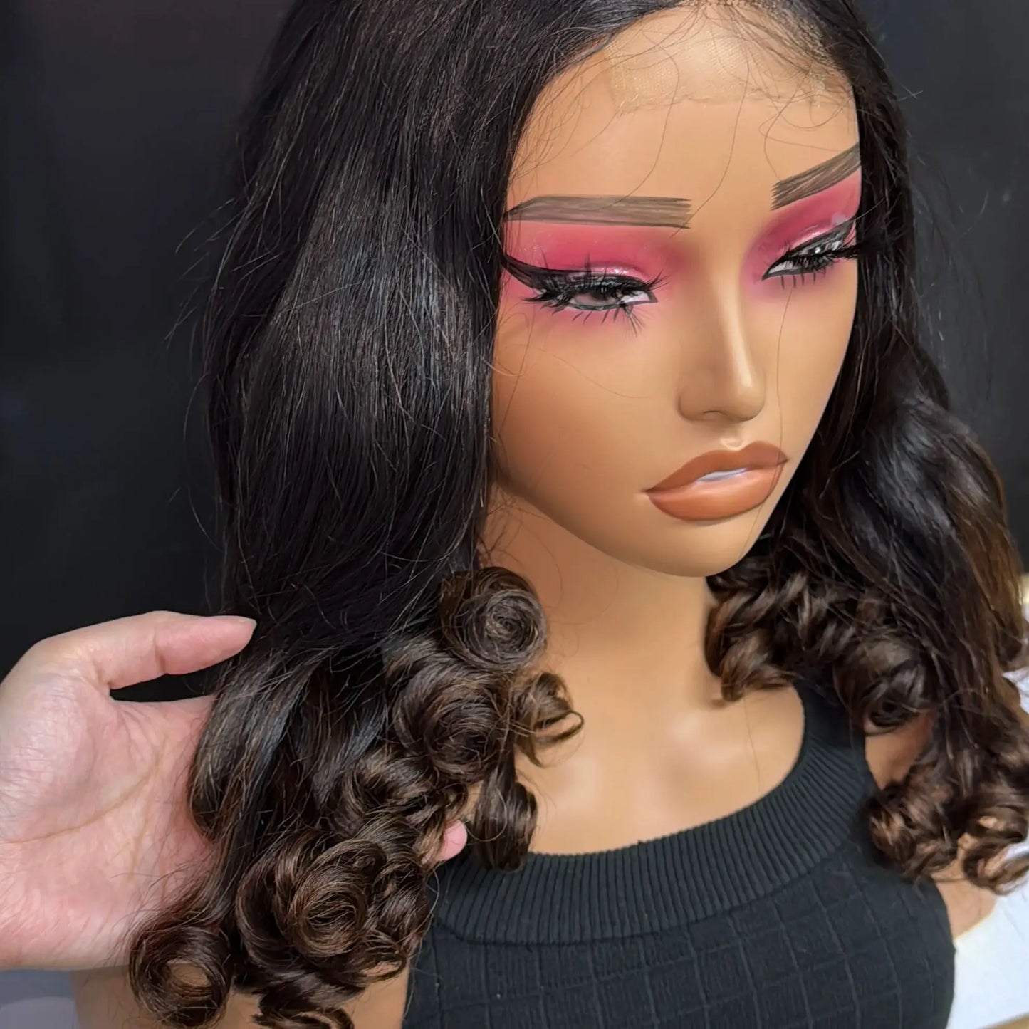 Raw Vietnamese Human Hair Wigs Bouncy Wavy Hair Wigs 2x6 HD Lace Closure Human Hair Wig with Curly Ends Virgin Hair for Women