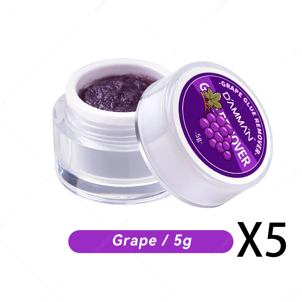 5Pcs 5g Lashes Extensions Removal Professional Remover Cream For Lash Remover Fruit Flavour Eyelashes Glue Remover Makeup Tools