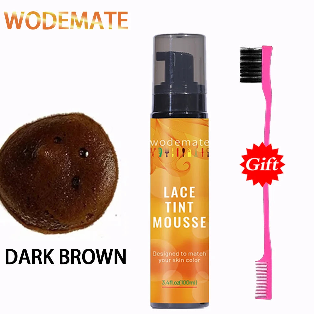 Lace Tint Mousse Easy Tinting Lace Tint Spray For Wigs Quick-Drying and Safe and Convenient Dyed Mousse Foam Sweat Resistant