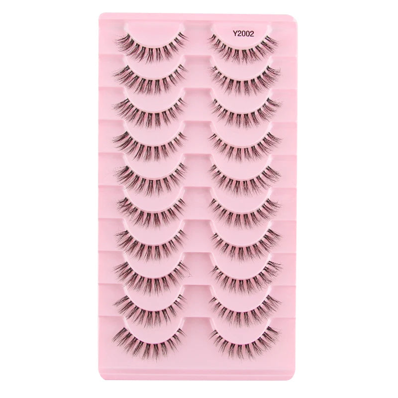 Natural Short False Mink Lashes 3/5/10 Pairs Extensions Eye Hair False Eyelashes 3D Faux Cils Soft Fluffy Eye Lashes for Beauty