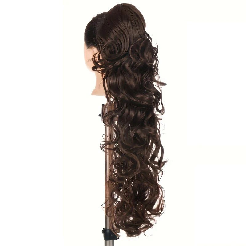 Ponytail Extensions 30'' Claw Clip Ponytail Long Curly Wavy Pony Tails Hair Extensions Synthetic Horse Tail Hairpiece for Women