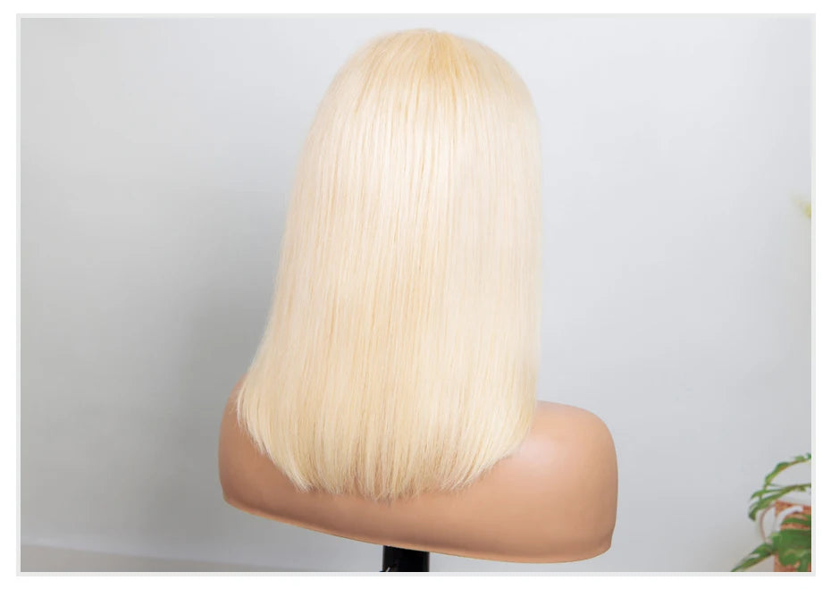 13x4 13x6 Blonde bob Wig Lace Front Human Hair Wigs 613 Straight HD Lace Frontal Wig Bob Glueless Wig Human Hair Ready To Wear