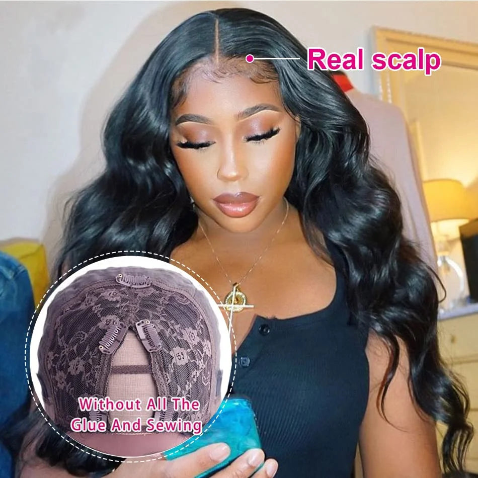 V Part Body Wave Wigs Human Hair Wigs For Women Human Hair Glueless V Shape Wigs No Leave Out V Part Body Wave Human Hair Wig