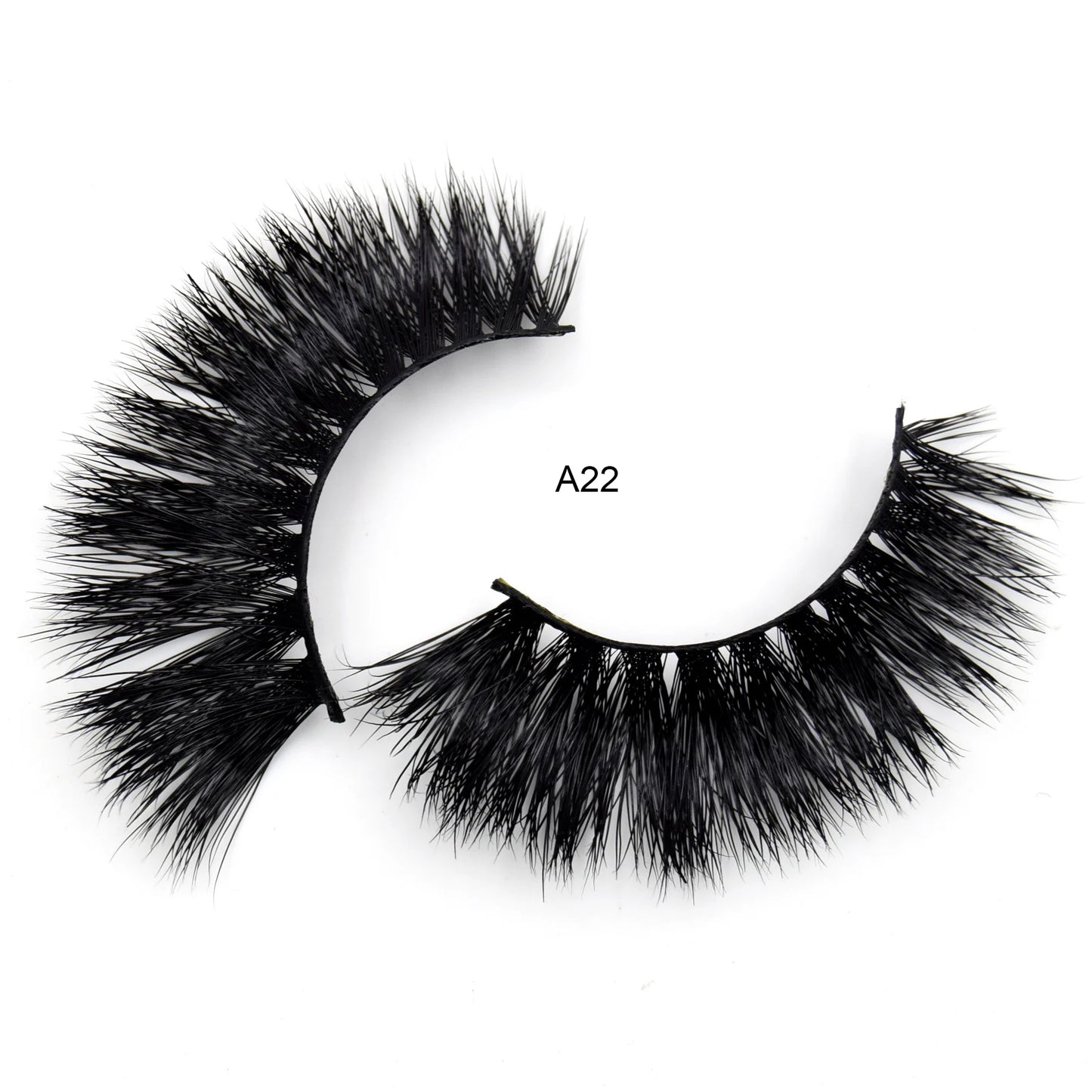 Visofree Mink Eyelashes 3D Mink Lashes Thick Crisscross Winged Eyelashes Cruelty Free Mink 1 Pair/box False Lashes D22