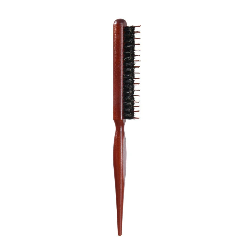 Hair Brush Boar Bristle Wooden Slim Line Comb Hairbrush Professional SalonExtension Hairdressing DIY Styling Tools Scalp Massage