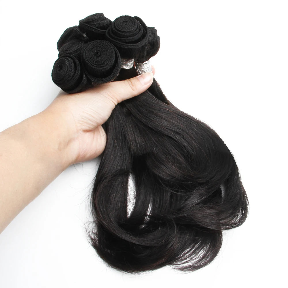 Malaysian Human Hair Bundles with Closure Blonde Bundles with 4x4 Closure 8 pcs Curly Hair Extensions And Closure Preplucked