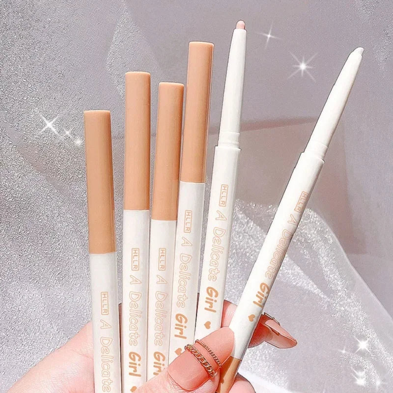 Brown Lying Silkworm Eyeliner Pen Ultra Thin Smooth Lower Eyelash Eyes Liner Pencils Matte Glitter Waterproof Eye Makeup Tools