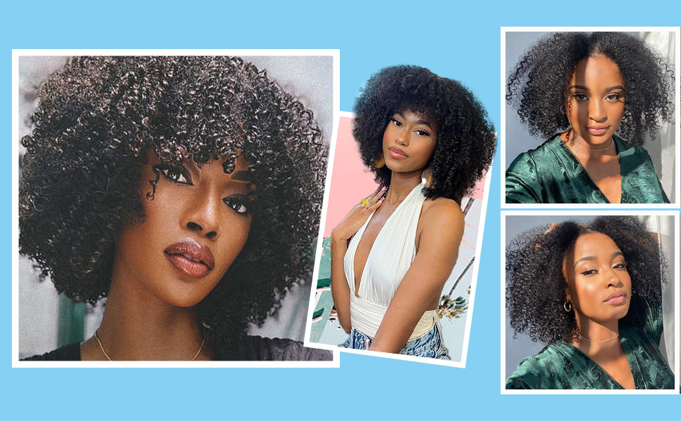 Mongolian Afro Kinky Curly Bundles Human Hair Extension Remy 3 bundles Deal Curly Human Hair Bundles For Women Natural Black