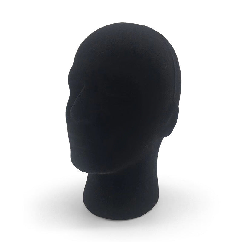 Flocking Foam Mannequin Head Black Foam Mannequin Head Mold Foam Mannequin Head