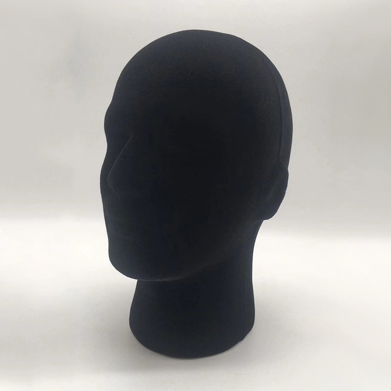 Flocking Foam Mannequin Head Black Foam Mannequin Head Mold Foam Mannequin Head