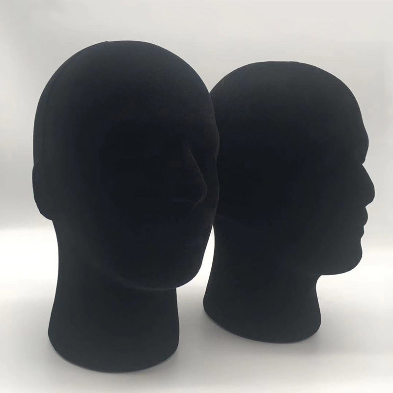Flocking Foam Mannequin Head Black Foam Mannequin Head Mold Foam Mannequin Head