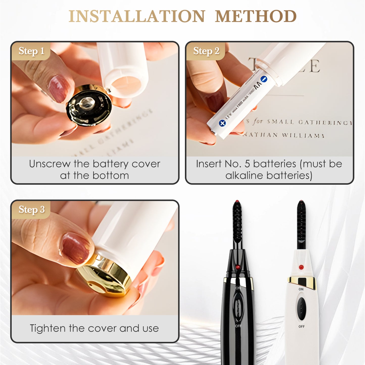 Electric Eyelash Curler For Instant Glam Long Lasting Natural Eyelash Comb Heated Lash Curling Tools