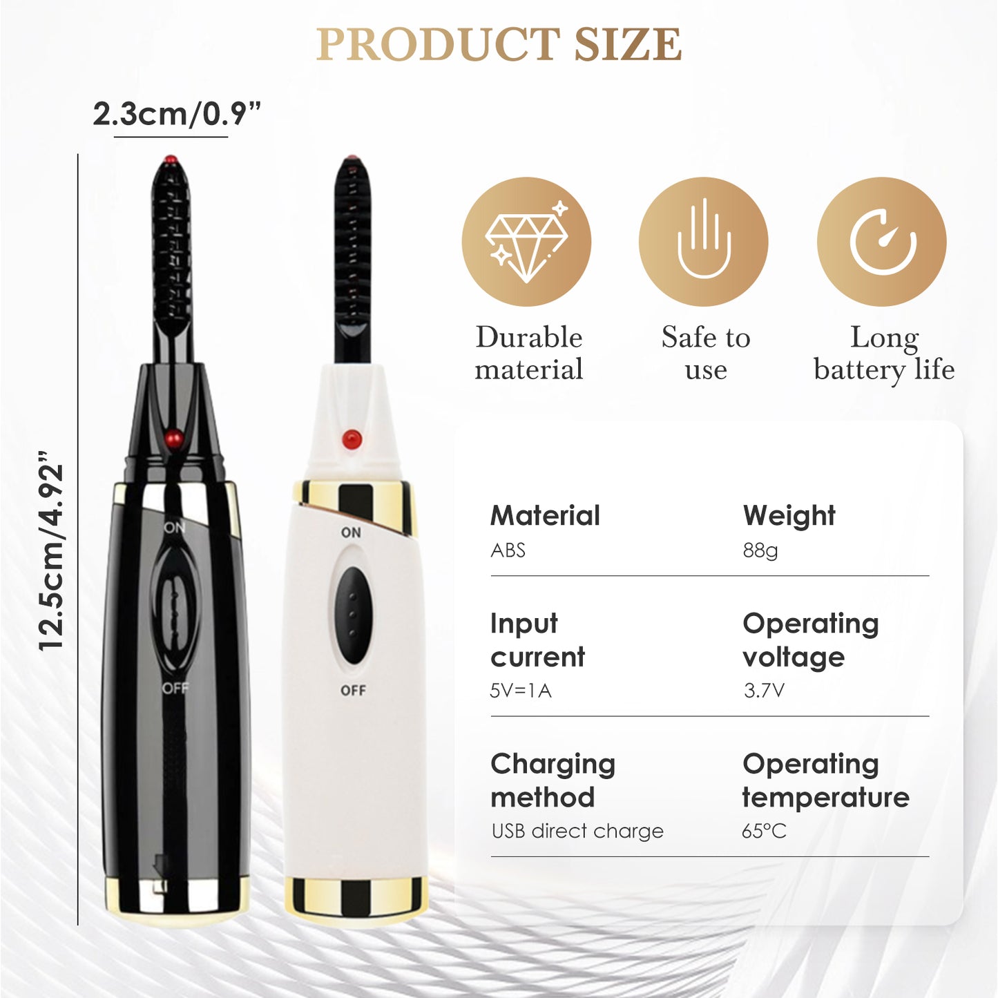 Electric Eyelash Curler For Instant Glam Long Lasting Natural Eyelash Comb Heated Lash Curling Tools