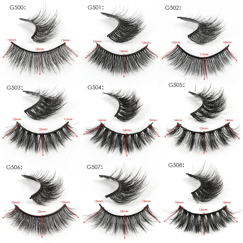 5 Pairs 3d mink eyelashes eyelash extension natural false eyelashes volume dramatic 3d lashes maquillaje mink cilios makeup tool