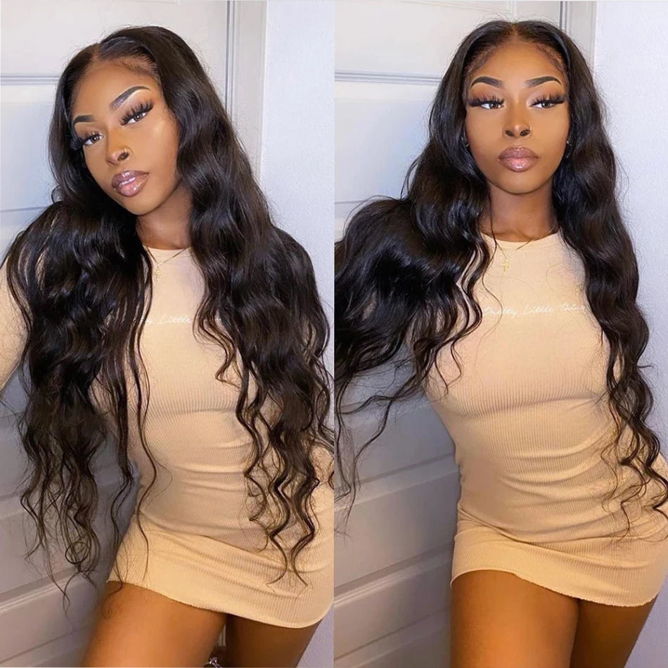 Body Wave Bundle With Frontal 13x4 HD Lace Peruvian 100% Human Hair Extension 3 Bundles With Closure Frontal Natural Color Hair