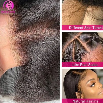 Full Lace Human Hair Straight Wigs Brazilian Transparent Lace Frontal Human Hair Wigs For Women Pre Plucked Remy Hair