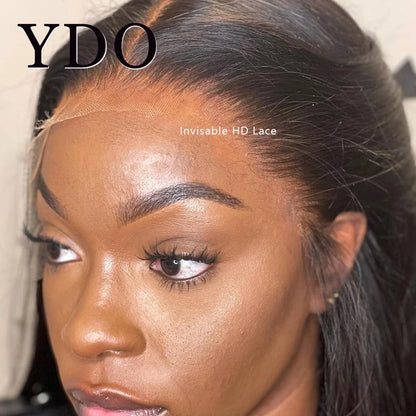 HD Lace 5x5 13x6 HD Lace Frontal Only Melt Skin Straight Hair Pre Plucked invisible 13x4 HD Transparent Lace Front Closure Only