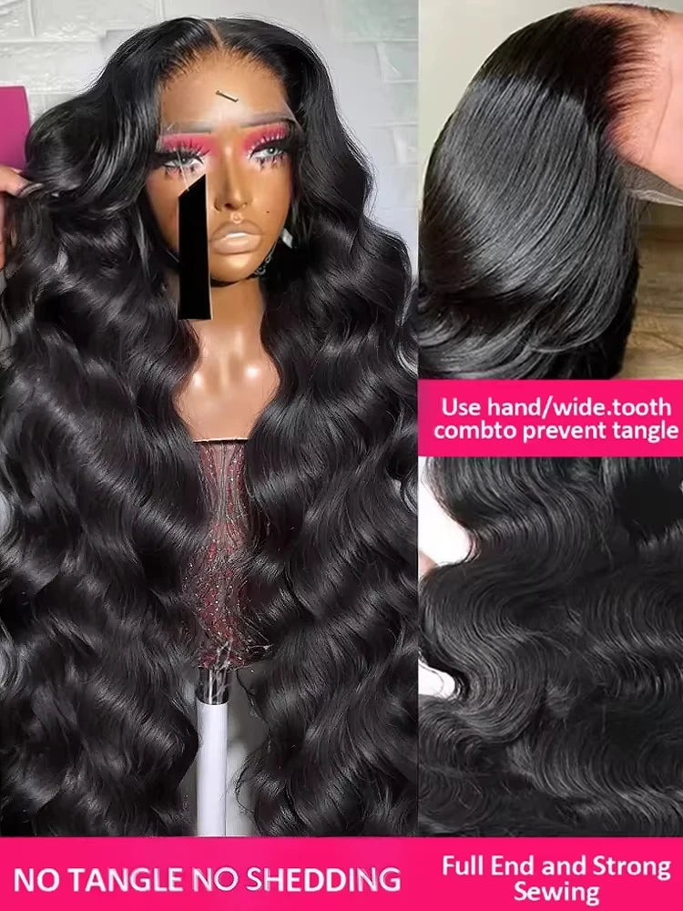 Mossily Body Wave Glueless Wig Pre plucked Lace Frontal Wigs 30 36 Inch Human Hair Wig 5x5 Lace Closure Wigs