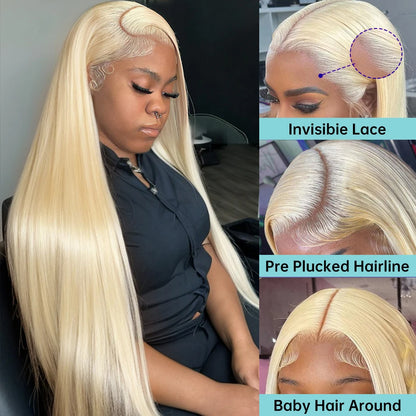 360 Full Hd Lace Frontal Wig 613 Blonde Wig 13x4 Lace Human Wigs Straight Hair Brazilian Hair Curly Human Hair Wigs For Women
