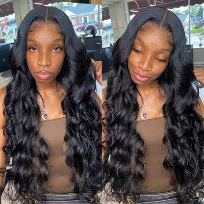 Body Wave Bundle With Frontal 13x4 HD Lace Peruvian 100% Human Hair Extension 3 Bundles With Closure Frontal Natural Color Hair