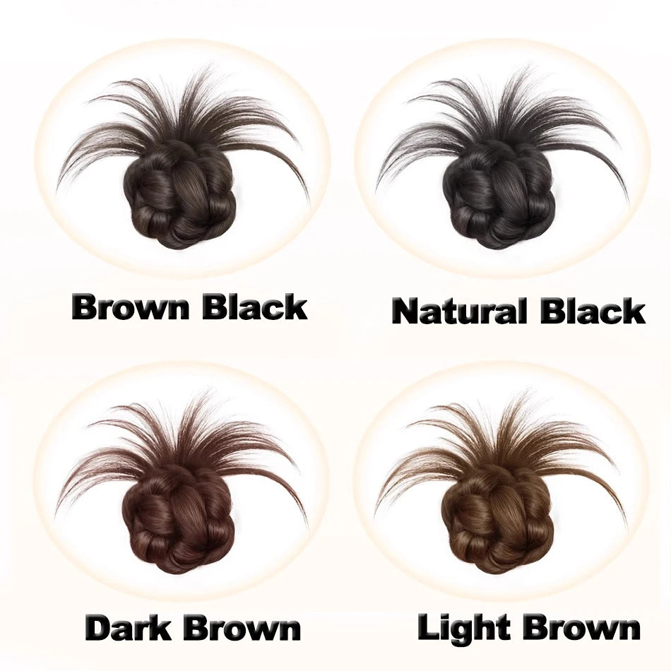 Synthetic Claw Clip Ponytail Extensions Messy Chignon Bun Ponytails Wavy Curly Hairpieces For Women Low Claw Clip In Hair Wig