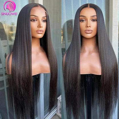 Full Lace Human Hair Straight Wigs Brazilian Transparent Lace Frontal Human Hair Wigs For Women Pre Plucked Remy Hair