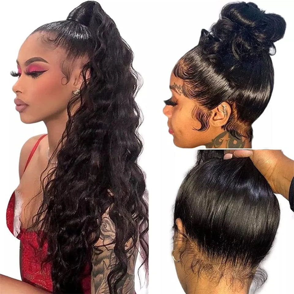 Cheap 360 Lace Front Wigs Human Hair Body Wave Full Lace Frontal Human Hair Wigs Raw Indian Glueless 38Inch HD Lace Front Wig