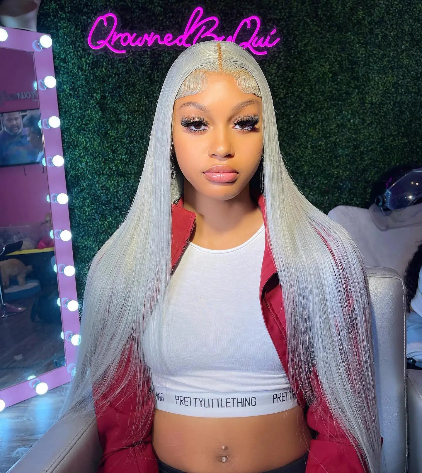 Full Lace Wigs Silver Grey 613 Colored 13x6 HD Transparent Lace Frontal Wigs Human Hair Wig  For Black Women Brazilian Remy Hair