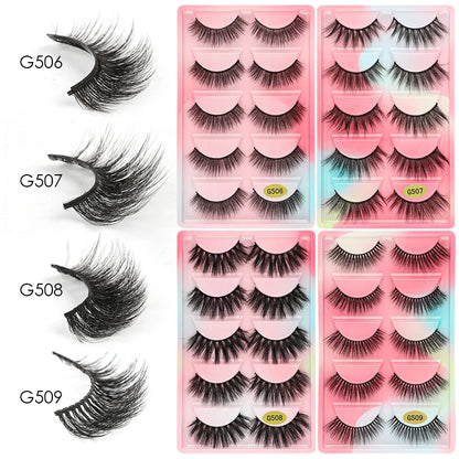 5 Pairs 3d mink eyelashes eyelash extension natural false eyelashes volume dramatic 3d lashes maquillaje mink cilios makeup tool