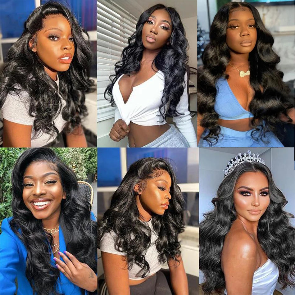 Body Wave Bundle With Frontal 13x4 HD Lace Peruvian 100% Human Hair Extension 3 Bundles With Closure Frontal Natural Color Hair
