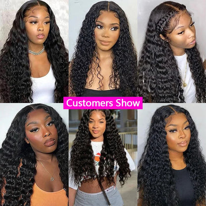 Deep Wave Bundles 100% Human Hair 28 30 32 Inch Curly Hair Extensions For Women Brazilian Remy Weaving Raw Human Hair Bundles