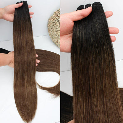 Bio Straight Hair Bundles 26" Natural Soft Heat Resistant Fiber Synthetic Fiber Hair Extensions Protein Straight Hair Weave