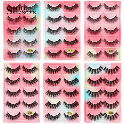 5 Pairs 3d mink eyelashes eyelash extension natural false eyelashes volume dramatic 3d lashes maquillaje mink cilios makeup tool