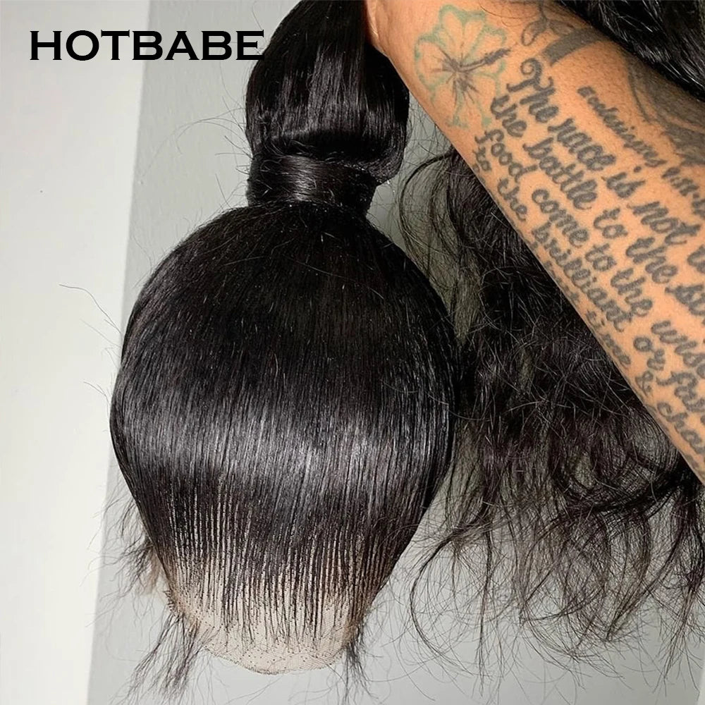 HD Full Lace Human Hair Wigs Straight Wig Brazilian Pre Plucked Remy Hair Natural Black Color Wigs On Sale Clearance