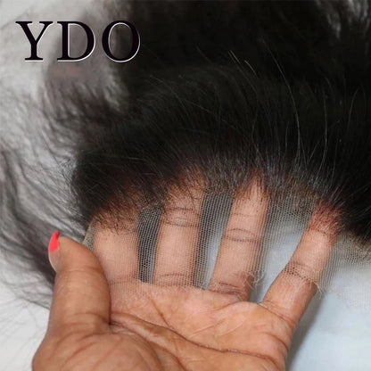 HD Lace 5x5 13x6 HD Lace Frontal Only Melt Skin Straight Hair Pre Plucked invisible 13x4 HD Transparent Lace Front Closure Only