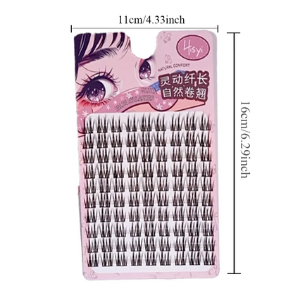 3D DIY Segment False Eyelashes – Glue-Free, Easy Wear, Reusable Cluster Lashes for Natural Korean Look & Eye-Enlarging Daily Mak