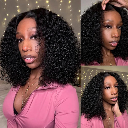 13X4 Mongolian Kinky Curly Lace Front Wigs For Women Preplucked With Baby Hair Curly 12A Human Hair Wigs Deep Curls Wig