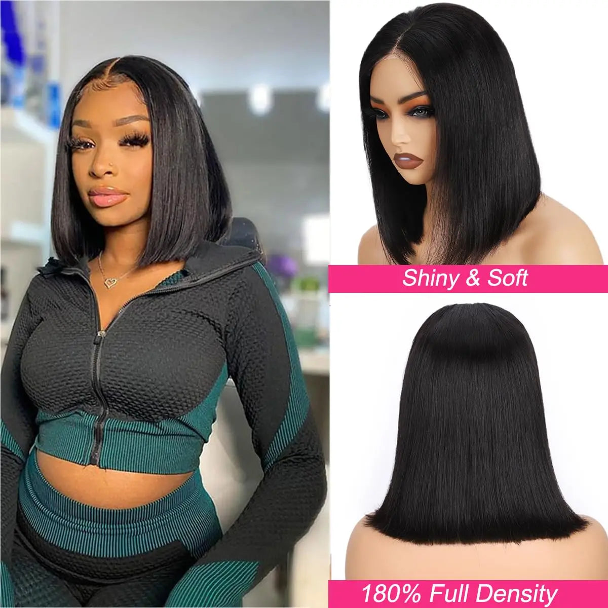 Glueless Wigs Human Hair Wear Go Bob Wigs Straight Lace Front Pre Plucked 13x4 HD Brazilian Transparent Lace Frontal Wig on Sale