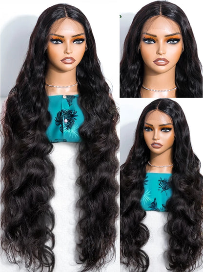 Mossily Body Wave Glueless Wig Pre plucked Lace Frontal Wigs 30 36 Inch Human Hair Wig 5x5 Lace Closure Wigs