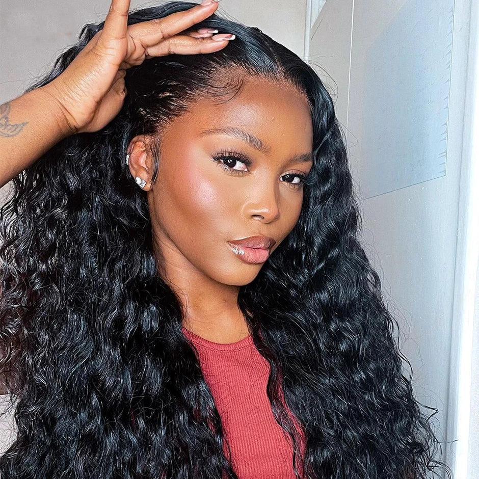 Human hair lace front wig Kinky Curly glueless preplucked human wigs ready to go Yawawe Wear Go wig