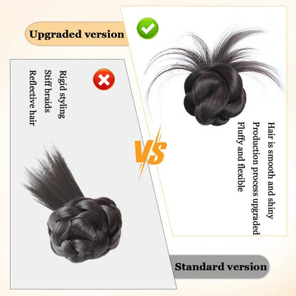 Synthetic Claw Clip Ponytail Extensions Messy Chignon Bun Ponytails Wavy Curly Hairpieces For Women Low Claw Clip In Hair Wig